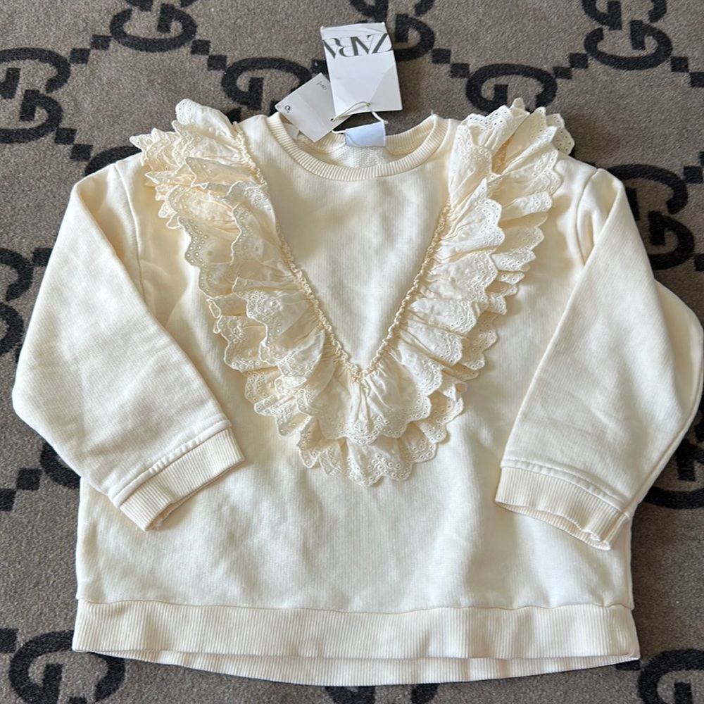 Zara ruffle sweatshirt